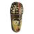 African beaded wood mask, 'Sorko Fisherman' - Wood Brass Recycled Glass Bead African Mask from Ghana (image 2b) thumbail