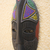 African beaded wood mask, 'Honorable Obileye' - Wood African Mask Aluminum Recycled Glass Bead Accents (image 2c) thumbail