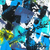 'Freshness' - Teal Abstract Signed Acrylic Painting from Ghana (image 2c) thumbail