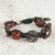 Agate beaded bracelet, 'Faith Knots' - Agate and Recycled Glass Beaded Bracelet from Ghana