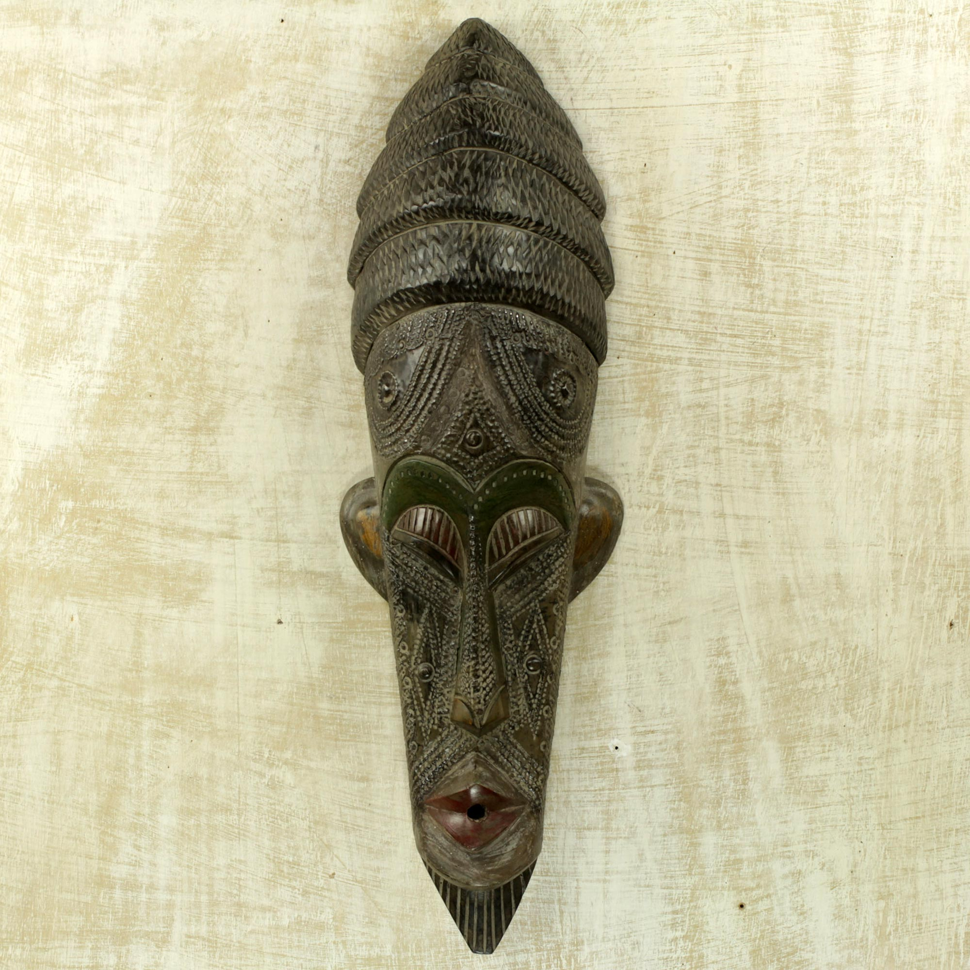 Ghana Wood Mask Hand Carved - Passion Mask | NOVICA