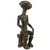 Wood sculpture, 'Ashanti Male' - Hand Made Wood Sculpture of a Sitting Man from Ghana