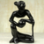 Wood sculpture, 'Destiny Pot' - Hand Carved Black Abstract Sculpture from Ghana (image 2) thumbail