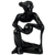 Wood sculpture, 'Destiny Pot' - Hand Carved Black Abstract Sculpture from Ghana thumbail