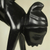 Holzskulptur - Handgeschnitzte schwarze Mutter-Kind-Skulptur aus Ghana
