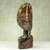 African wood sculpture, 'Lorlonyo' - Ghanaian Hand Carved Sese Wood and Aluminum Sculpture
