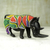 Beaded wood sculpture, 'Beaded Rhino' - Sese Wood Rhino Sculpture with Recycled Glass Beads (image 2) thumbail