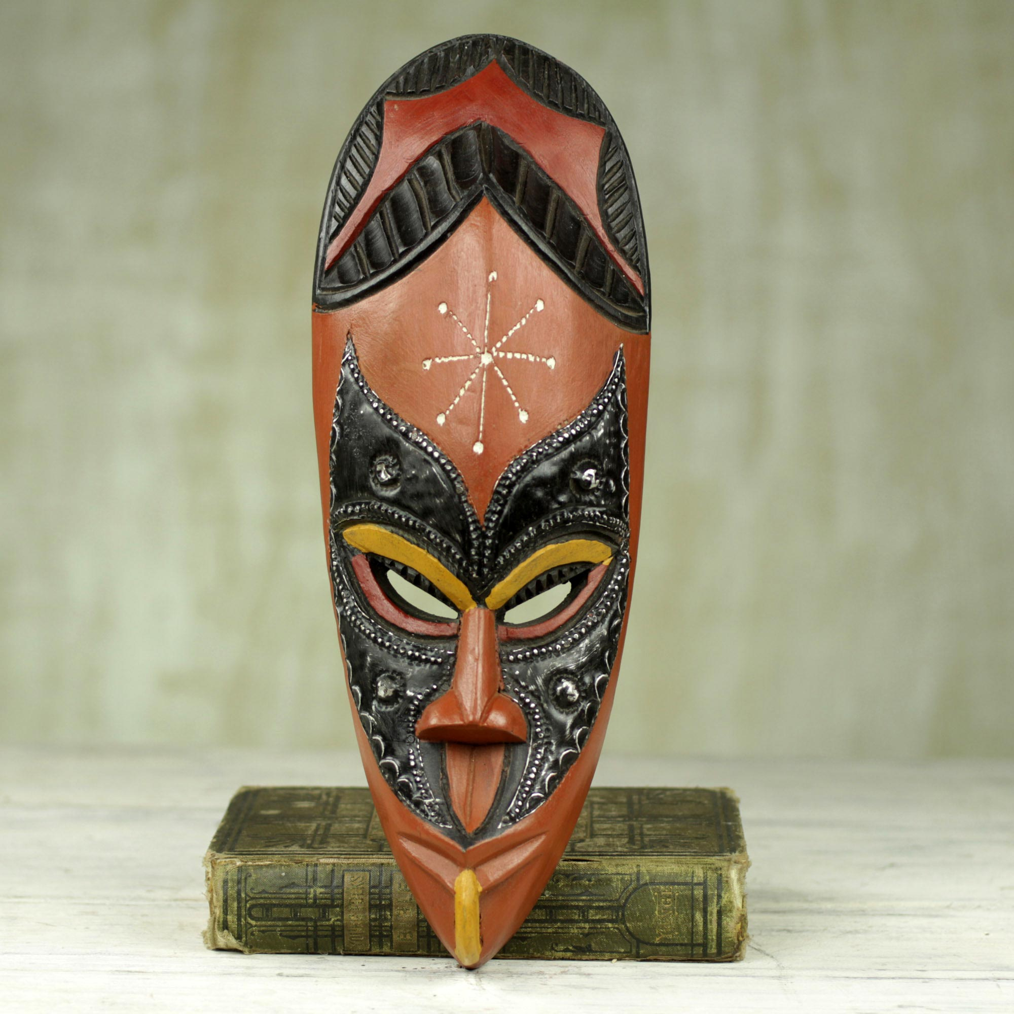 Hand Carved Sese Wood African Mask from Ghana - Righteous | NOVICA