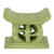 Wood mini decorative stool, 'Adinkra in Olive' - Hand Carved Green Mini Wood Decorative Stool from Ghana (image 2b) thumbail