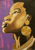 Ihre Königliche Hoheit - Acryl-expressionistisches Gemälde einer Frau aus Ghana