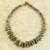 Soapstone beaded pendant necklace, 'Beautiful Adom' - Soapstone and Bauxite Beaded Pendant Necklace from Ghana (image 2b) thumbail