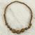 Wood beaded necklace, 'Simply Bold' - Brown Sese Wood Beaded Necklace from Ghana (image 2) thumbail