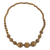 Wood beaded necklace, 'Simply Bold' - Brown Sese Wood Beaded Necklace from Ghana thumbail