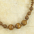 Wood beaded necklace, 'Simply Bold' - Brown Sese Wood Beaded Necklace from Ghana (image 2b) thumbail