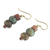 Soapstone dangle earrings, 'Rustic Joy' - Soapstone and Bauxite Bead Dangle Earrings from Ghana (image 2e) thumbail
