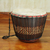 Wood bongo drum, 'Feel the Beat' - Hand Carved Tweneboa Wood Bongo Drum from Ghana thumbail