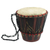 Wood bongo drum, 'Rhythmic' - Hand Carved Tweneboa Wood Bongo Drum from Ghana