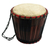 Wood bongo drum, 'Dramatic' - Handcrafted Tweneboa Wood Bongo Drum from Ghana (image 2a) thumbail