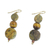 Tiger's eye and soapstone dangle earrings, 'Stormy Eyes' - Tiger's Eye and Soapstone Dangle Earrings from Ghana (image 2c) thumbail