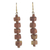 Bauxite dangle earrings, 'Virtuous Abotari' - Rustic Bauxite Dangle Earrings from Ghana thumbail