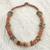 Soapstone beaded necklace, 'Earthen Contours' - Soapstone and Recycled Plastic Beaded Necklace from Ghana (image 2) thumbail