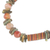 Specksteinperlen-Halskette, „Irdische Konturen“. - Halskette aus Speckstein und recycelten Kunststoffperlen aus Ghana