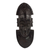 Afrikanische Holzmaske, 'Festac Festivities - Westafrikanische dekorativ geschnitzte Wandmaske aus Seseeholz