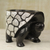 Mahogany wood decorative box, 'Protected Turtle' - Mahogany and Aluminum Decorative Turtle Box from Ghana