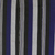 Cotton kente cloth scarf, 'Textured Lapis Blue' - Cotton Kente Scarf Handwoven in Blue Black and White Stripes (image 2c) thumbail