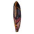 African wood mask, 'Akpe Gratitude' - Hand Crafted Sese Wood African Wall Mask in Black and Orange (image 2b) thumbail