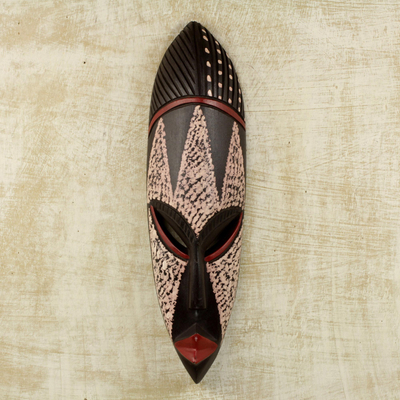 African wood mask, Bat Person