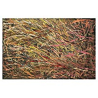 'Emotions' - Emotions Signed Multicolor Abstract Painting from Ghana