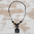 Wood pendant necklace, 'Duafe Comb' - Artisan Crafted Adinkra Wood Necklace with Duafe Comb Symbol (image 2b) thumbail