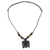Wood and bamboo pendant necklace, 'Longevity Tortoise' - Sese Wood and Bamboo Tortoise Pendant Necklace from Ghana thumbail