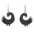 Wood dangle earrings, 'Returning Birds' - Handmade Sese Wood Bird-Themed Dangle Earrings from Ghana thumbail