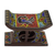 Beaded mini decorative wood stool, 'Adinkra Sankofa' - Decorative Beaded Mini African Stool with Adinkra Symbols (image p283687) thumbail