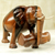 Ebony wood sculpture, 'Elephant's Burden' - Ebony Wood Statuette of Elephant from Ghana thumbail