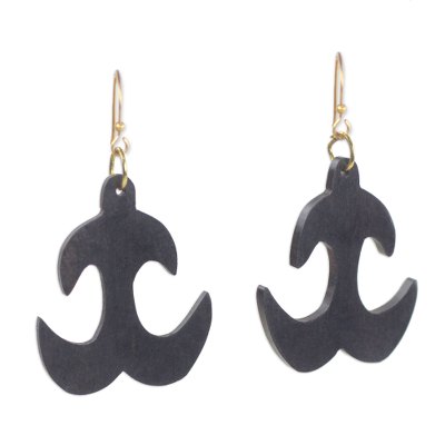 Ebony dangle earrings,