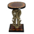 Cedar wood accent table, 'Savannah Elephants' - Cedar Wood Accent Table with Sculpted Elephants from Ghana