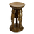 Cedar wood stool, 'United Family in Tan' - Hand Crafted Cedar Wood Faces Stool from Ghana