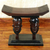 Cedar wood throne stool, 'United Household' - Handmade Ghanaian Cedar Wood Throne Stool With Faces (image 2) thumbail