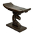 Cedar wood throne stool, 'Strong Horse' - Hand Carved Cedar Wood and Aluminum Horse Stool (image 2c) thumbail