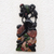 Wood wall decor, 'Mother of Three' - Sese Wood Wall Decor of Mother and Three Children from Ghana (image 2) thumbail