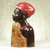 Escultura de madera - Escultura tallada en madera de Sese de una mujer africana de Ghana