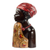 Holzskulptur - Geschnitzte Sese-Holzskulptur einer Afrikanerin aus Ghana