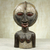 Wood sculpture, 'Balumba Faces' - Sese Wood and Aluminum Two Face Sculpture from Ghana (image 2) thumbail