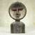 Wood sculpture, 'Balumba Faces' - Sese Wood and Aluminum Two Face Sculpture from Ghana (image 2b) thumbail