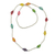 Recycled glass beaded necklace, 'Casual Colors' - Multicolored Recycled Glass Beaded Necklace from Ghana thumbail