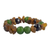 Recycled glass beaded bracelet, 'Divine Mawuena' - Green and Brown Recycled Glass Beaded Bracelet rom Ghana (image 2d) thumbail