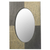 Wood and metal wall mirror, 'Oval Quadrants' - Artisan Crafted Aluminum and Wood Wall Mirror from Ghana thumbail